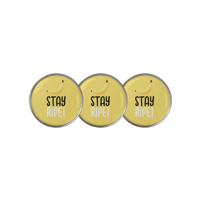 Funny Banana Party custom kit modern and editable Golf Ball Marker (3 Up)