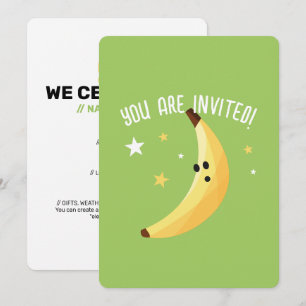 Funny Banana Party custom kit modern and editable Invitation