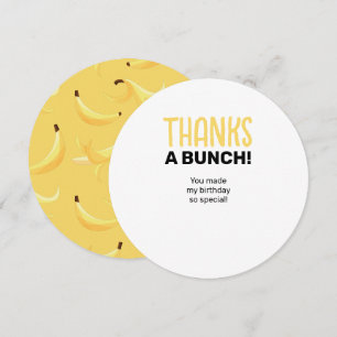 Funny Banana Party custom kit modern and editable Thank You Card