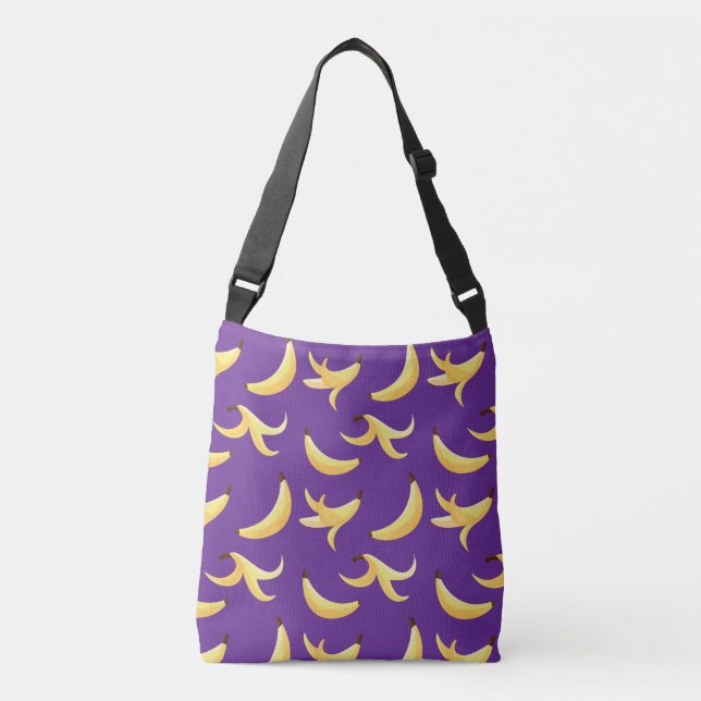 Funny Banana Party pattern colorful - editable Crossbody Bag (Front)