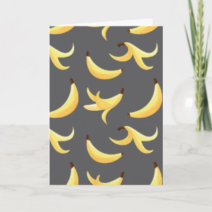 Funny Banana Party pattern colorful - editable Holiday Card