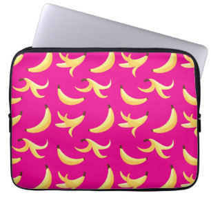 Funny Banana Party pattern colorful - editable Laptop Sleeve