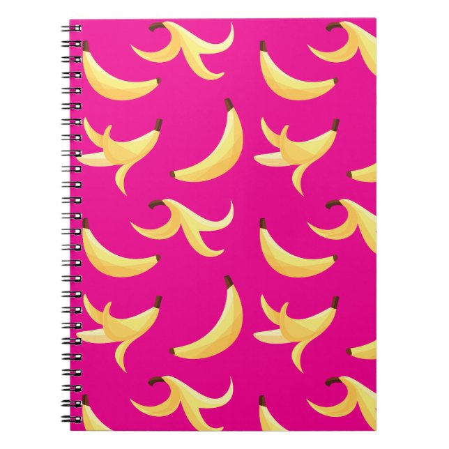 Funny Banana Party pattern colorful - editable Notebook (Front)