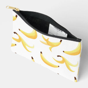Funny Banana Pun Party pattern colorful - editable Accessory Pouch