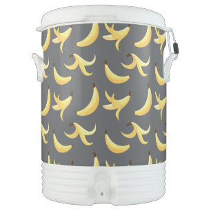 Funny Banana Pun Party pattern colorful - editable Beverage Cooler