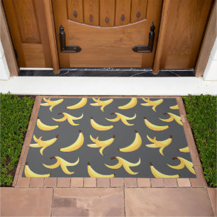 Funny Banana Pun Party pattern colorful - editable Doormat