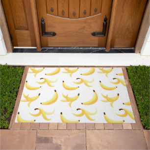 Funny Banana Pun Party pattern colorful - editable Doormat