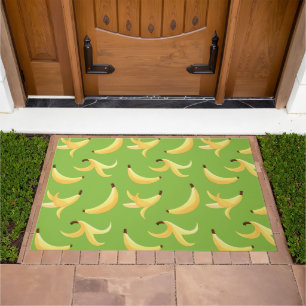 Funny Banana Pun Party pattern colorful - editable Doormat