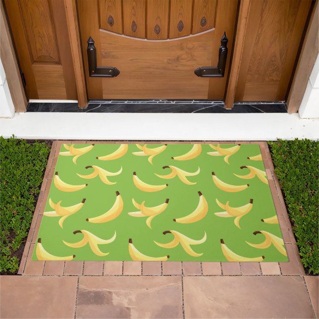 Funny Banana Pun Party pattern colorful - editable Doormat (Outdoor)