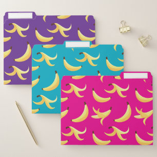 Funny Banana Pun Party pattern colorful - editable File Folder
