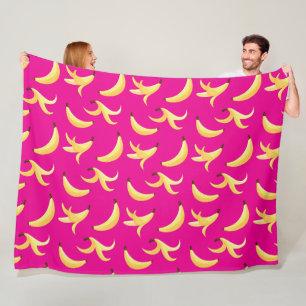 Funny Banana Pun Party pattern colorful - editable Fleece Blanket