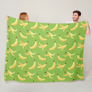 Funny Banana Pun Party pattern colorful - editable Fleece Blanket