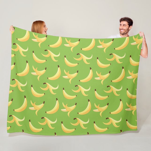 Funny Banana Pun Party pattern colorful - editable Fleece Blanket (In Situ)
