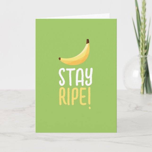 Funny Banana Pun Party pattern colorful - editable Holiday Card (Front)
