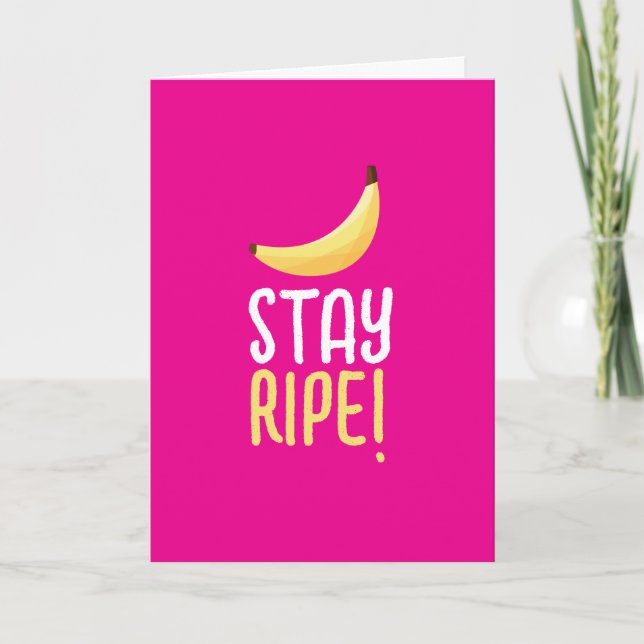 Funny Banana Pun Party pattern colorful - editable Holiday Card (Front)