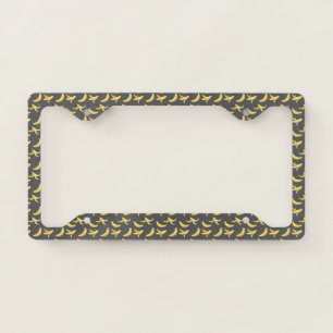 Funny Banana Pun Party pattern colorful - editable License Plate Frame