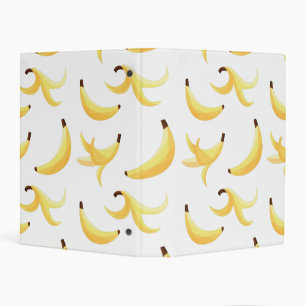 Funny Banana Pun Party pattern colorful - editable Mini Binder