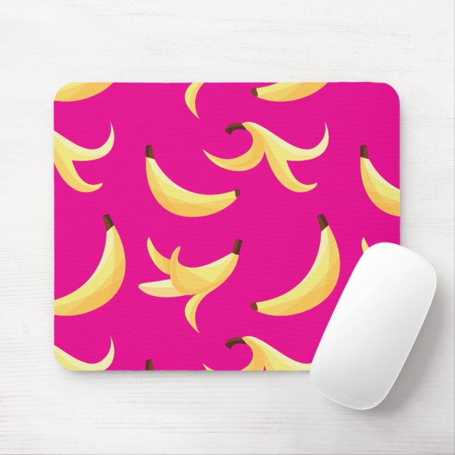 Funny Banana Pun Party pattern colorful - editable Mouse Pad (With Mouse)