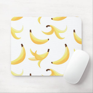 Funny Banana Pun Party pattern colorful - editable Mouse Pad