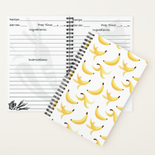 Funny Banana Pun Party pattern colorful - editable Notebook