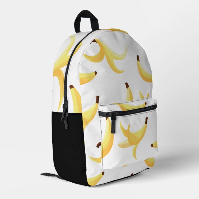 Funny Banana Pun Party pattern colorful - editable Printed Backpack (Back Corner Left)