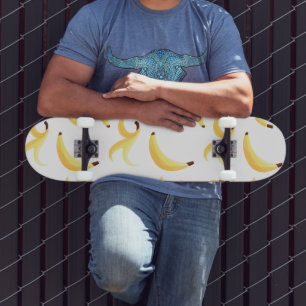 Funny Banana Pun Party pattern colorful - editable Skateboard
