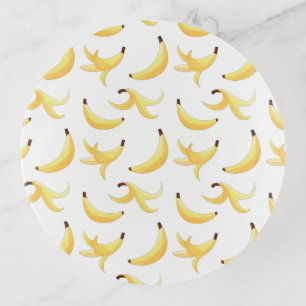 Funny Banana Pun Party pattern colorful - editable Trinket Tray