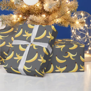 Funny Banana Pun Party pattern colorful - editable Wrapping Paper