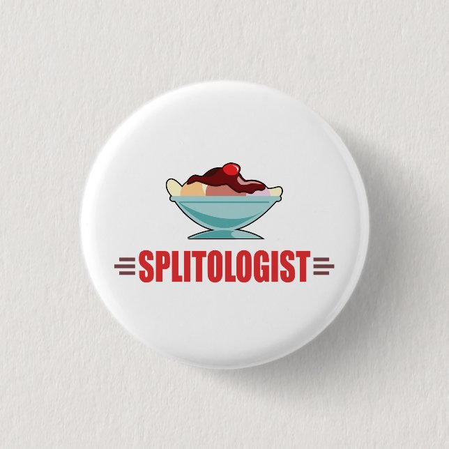 Funny Banana Split Button (Front)