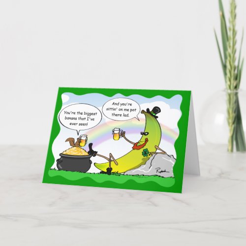 Funny Banana St Patricks Day Card _ Custom Cards