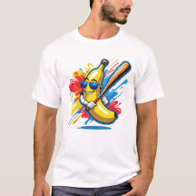 Funny Banana Swinging Baseball Funny Drip Mascot 