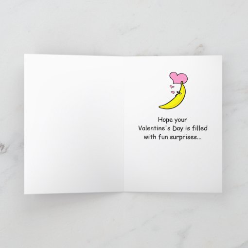 Funny Banana Valentine's Day Card Custom Cards Zazzle