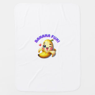 Funny Banana Winking Design for Fun and Playful Gi Baby Blanket