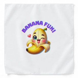 Funny Banana Winking Design for Fun and Playful Gi Bandana
