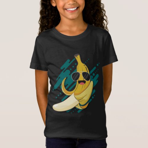 Funny Banana With Sunglasses Potassium Healthy Fru T_Shirt