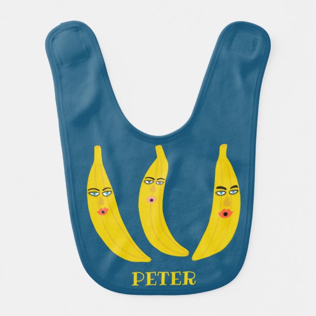 Funny Bananas CUSTOMIZE IT Baby Bib (Front)
