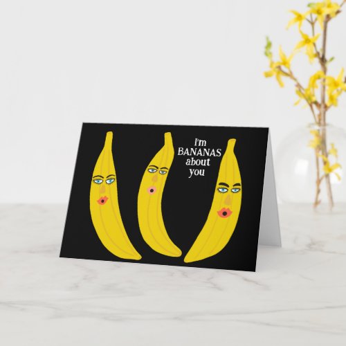 Funny Bananas Romance Valentine Love Anniversary Card