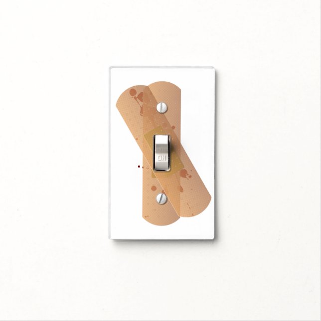 FUNNY Bandages Light Switch Cover (In Situ)