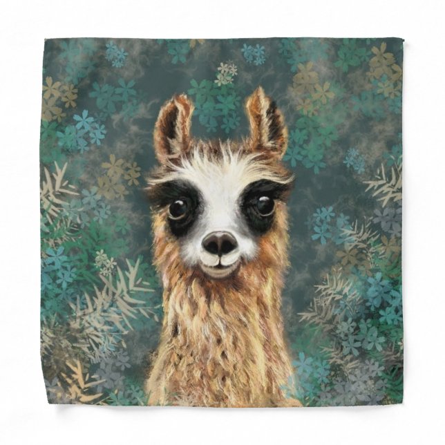 Funny Bandana with Curious Llama (Front)