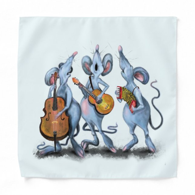 Funny Bandana with Musical Mouse Band (Front)