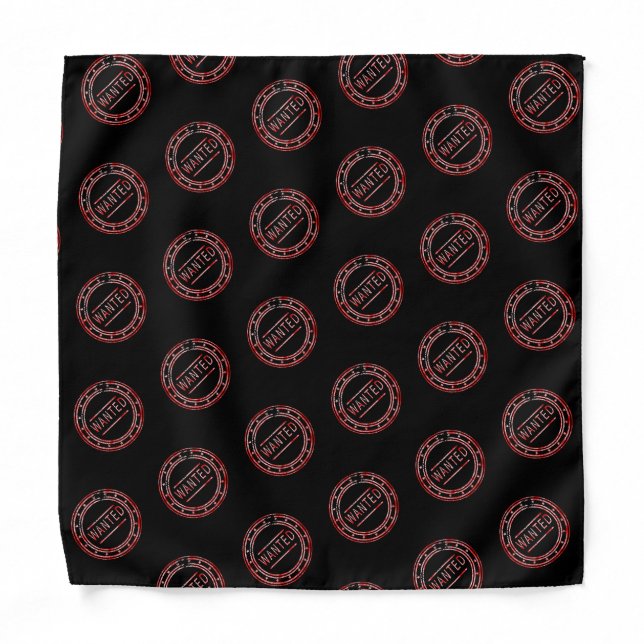 Funny Bandana with Wanted Stamps (Front)