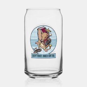 Funny Bandicoot Everything's Under Control Cartoon Can Glass