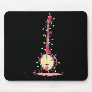 Funny Banjo Christmas Graphics Lights Lover Player Mouse Pad