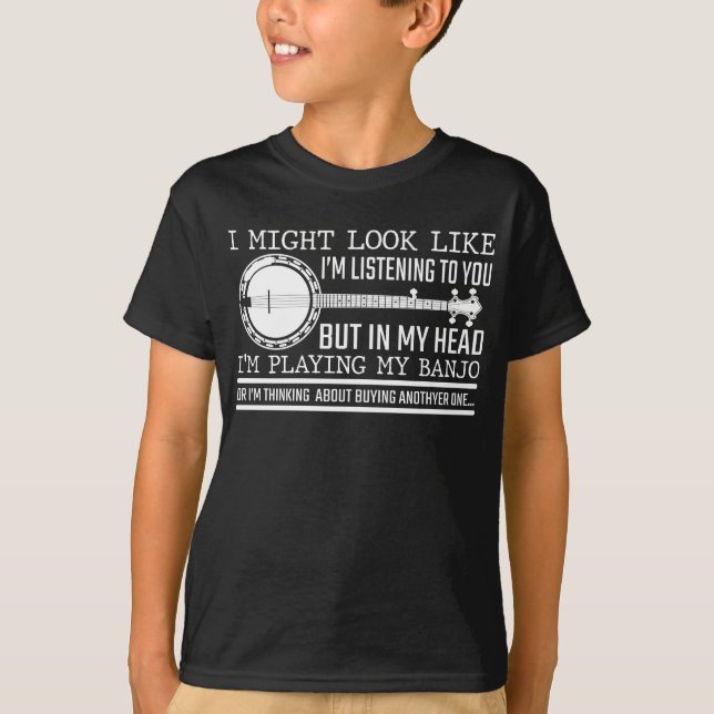 Funny Banjo Player Gift for Country Music Lover T-Shirt (Front)