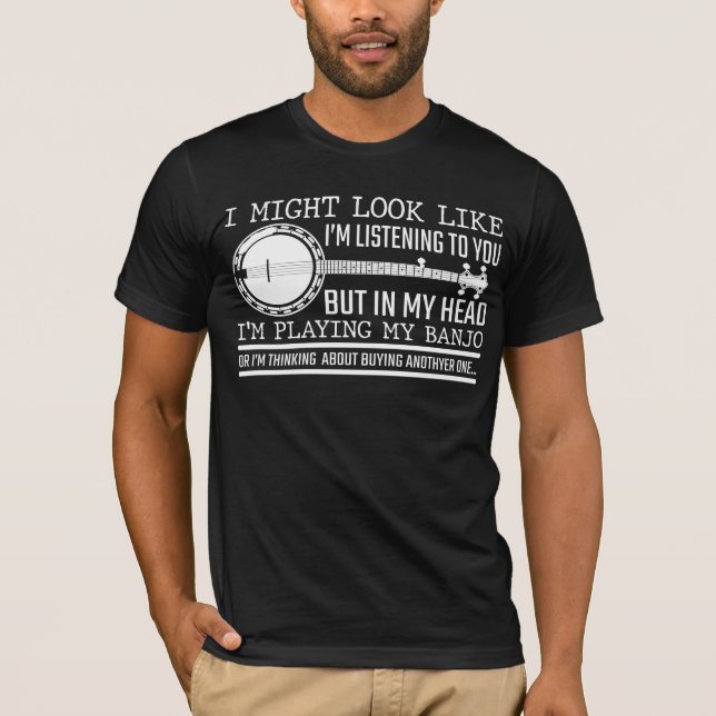 Funny Banjo Player Gift for Country Music Lover T-Shirt (Front)