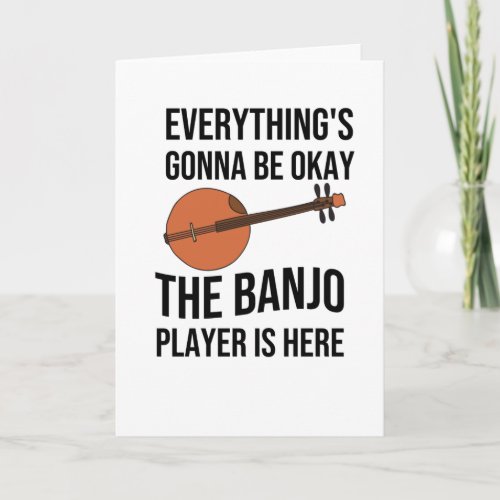 Funny Banjo Player Gifts  Bluegrass Lover Card