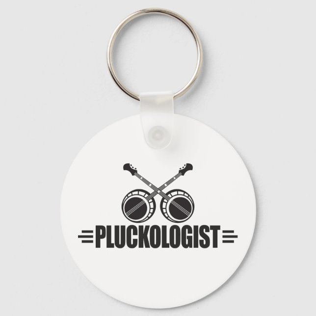 Funny Banjo Player Keychain (Front)