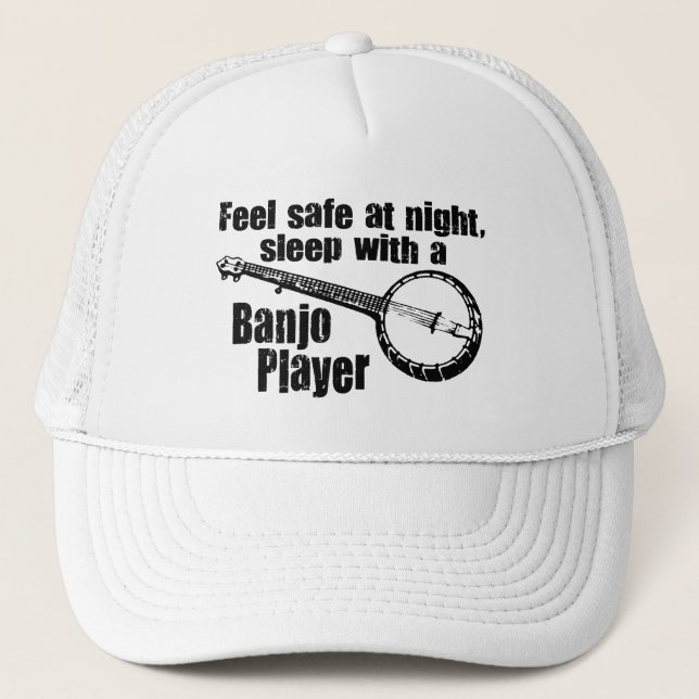 Funny Banjo Trucker Hat (Front)
