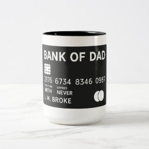 Funny Bank Of Dad Two-Tone Coffee Mug