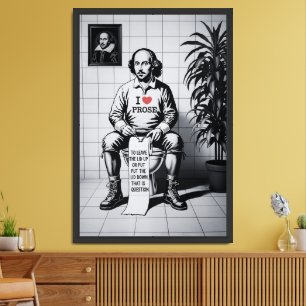 Funny Banksy style Shakespeare art poster